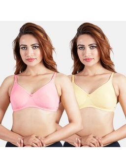 Sonari - Silver Womens Non-Padded T-Shirt Bra - Multi-Color (Pack of 2)
