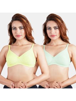 Sonari - Silver Womens Non-Padded T-Shirt Bra - Multi-Color (Pack of 2)