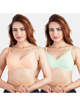 Sonari - Silver Womens Non-Padded T-Shirt Bra - Multi-Color (Pack of 2)