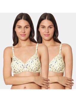 Sonari - Trina Nx Womens Padded T-Shirt Bra - Yellow (Pack of 2)