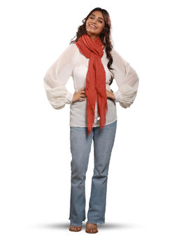 CrossKulture - Crinkled Polycotton Rust Scarf