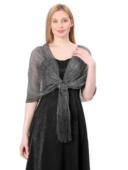 CrossKulture - Charcoal Stoles for Evening Dress with Buckle