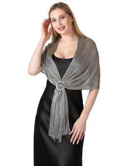 CrossKulture - Grey Stoles for Evening Dress with Buckle