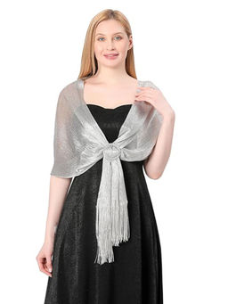 CrossKulture - Silver Stoles for Evening Dress with Buckle
