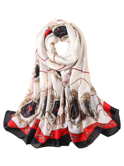 CrossKulture - Women Multi-Color Printed Satin Scarf