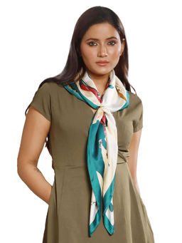 CrossKulture - Women Multi-Color Printed Satin Scarf