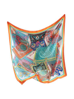 CrossKulture - Women Multi-Color Printed Satin Scarf
