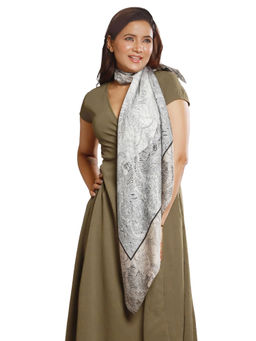 CrossKulture - Women Multi-Color Printed Satin Scarf