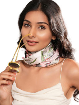 CrossKulture - Women Multi-Color Printed Satin Scarf
