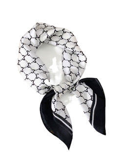 CrossKulture - Women White Printed Satin Scarf
