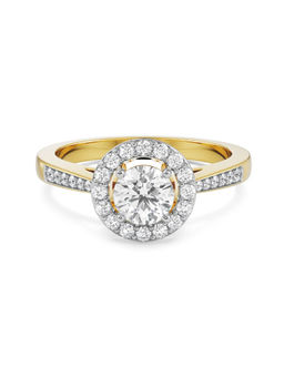 EMORI - Jenny Halo Ring in 18KT Gold | Authentic & Certified Lab Diamonds