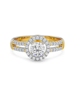 EMORI - Lily Halo Engagement Ring in 18KT Gold | Authentic & Certified Lab Diamonds