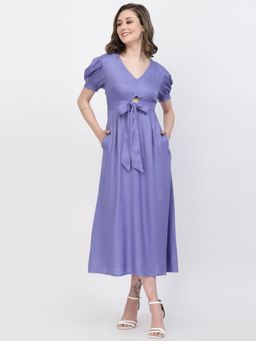 Ayrolane - Cutout & Tie Knot Dress Very Peri