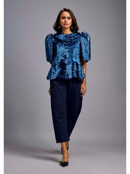 Deepika Arora - Women Blue Top with Pant