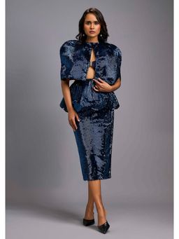 Deepika Arora - Women Navy Blue Co-Ord Set