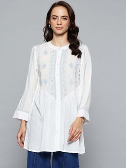 Scoup - White Embroidered Tunic
