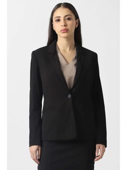 Van Heusen - Women Black Solid Blazer