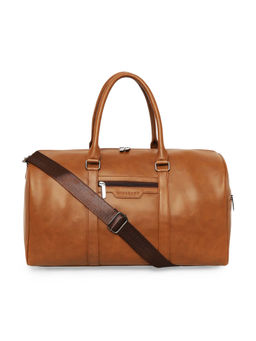 Giordano - Tan Solid Pu Duffle Bag and Detachable Strap