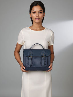 Toteteca - Blue Solid Pu Slingbag with Detachable Strap