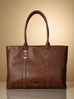 Toteteca - Brown Solid Pu Shoulder Bag