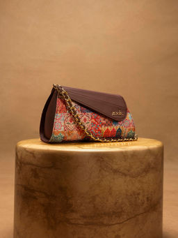 Zouk - Multi-Color Printed Jute Handheld Bag