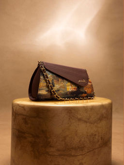 Zouk - Multi-Color Printed Jute Handheld Bag