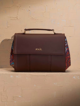 Zouk - Multi-Color Printed Jute Slingbag with Detachable Strap