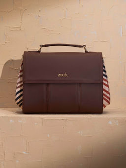 Zouk - Multi-Color Stripes Jute Slingbag with Detachable Strap