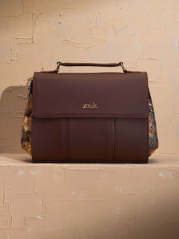 Zouk - Multi-Color Printed Jute Slingbag with Detachable Strap