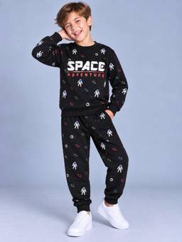 PLUM TREE - Boys Premium Soft Cotton full sleeve T-shirt and jogger pant Clothing Set