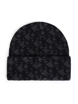 Calvin Klein - Self Design Black Polyester Beanie Cap