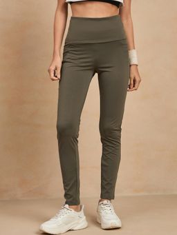 COLOR CAPITAL - Khaki Solid Tights