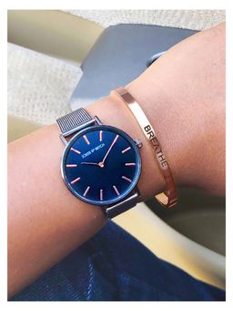 Joker and Witch - Joker & Witch Venus Black Stack Watch With Bracelet For Women (Pack of 2) (JWBS119)