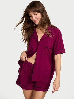 Victoria's Secret - Wine Modal Soft Shirt & Shorts