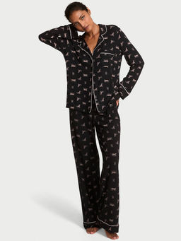 Victoria's Secret - Black Modal Soft Long Shirt & Pyjama