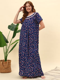 SEPHANI - Blue Floral Nightgown