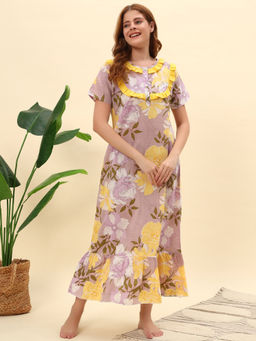 SEPHANI - Lavender Floral Nightgown