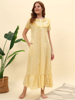 SEPHANI - Yellow Floral Nightgown