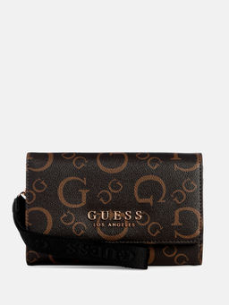 Guess - Natural Monogram Saffron Phone Organizer Wallet