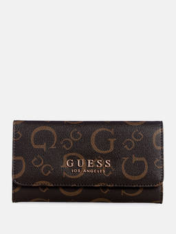 Guess - Natural Monogram Saffron Slim Wallet