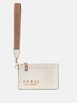 Guess - White Monogram Saffron Wristlet