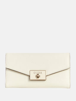 Guess - Milk Saffia No Texture Aine Slim Trifold Wallet