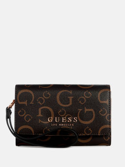 Guess - Natural Monogram Saffron Phone Organizer Wallet