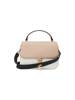 Guess - Beige Multi Saffia No Texture Lowen Top Handle Crossbody Bag