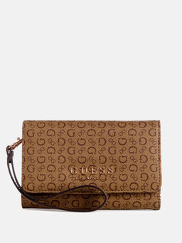Guess - Mocha Monogram Saffron Phone Organizer Wallet
