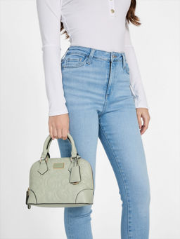 Guess - Matcha Quilted Balgaire Dome Satchel Bag with Detachable Strap