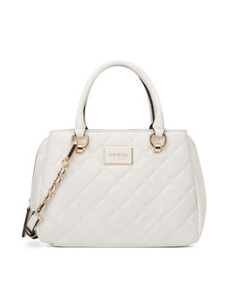 Guess - French Vanilla Quilted Gwyn Satchel Bag with Detachable Strap