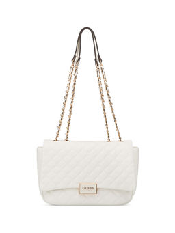 Guess - French Vanilla Quilted Gwyn Flap Crossbody Bag