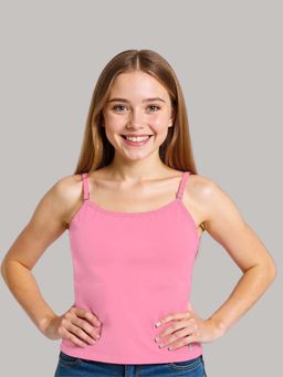 A.T.U.N. - Girls Pink Remium Cotton Padded Camisole for Preteen and Teen Girls