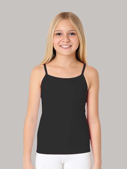 A.T.U.N. - Girls Black Cotton Stretchable Innerwear Camisole Slip